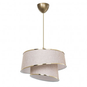 Lustra cu o singura lumina PWL-1127, E27 bej-maro-auriu, 32,5x65 cm