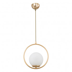 Lustra cu o singura lumina PWL-1193, E27 auriu, 26x75 cm - Img 1
