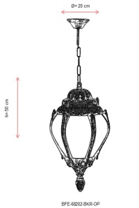 Lustra de exterior OP Maro 50x20 cm - Img 3