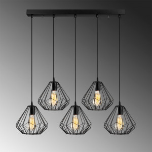 Lustra Diamond - 704-5S1 Negru - Img 4