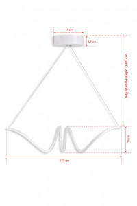 Lustra Eridani White-White Light Alb - Img 7