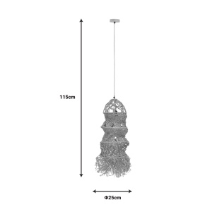 Lustră Frola, natural, 25x110 cm - Img 6
