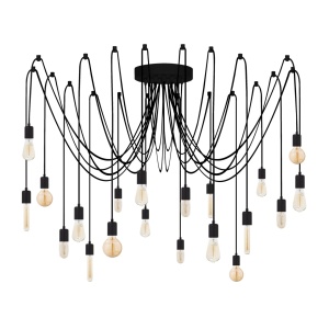Lustra Kabluni Negru 246x246x102 cm - Img 4