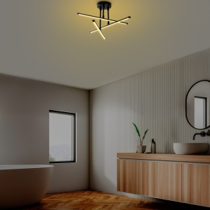 Lustra Ledflower Negru 51x51x26 cm - Img 4