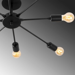 Lustra Ray Negru 78x78x19 cm - Img 5