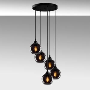 Lustra Smoked Gri 50x50x114 cm - Img 7