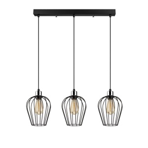 Lustra Tel Negru 70x20x115 cm - Img 2