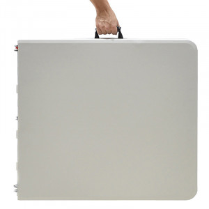 Masa de camping pliabila profesionala Rodeo cadru metalic alba 240x76x74cm - Img 2