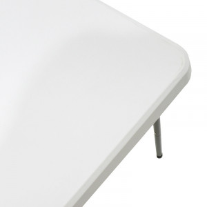 Masa de camping pliabila profesionala Rodeo cu cadru metalic, gri deschis 122x60x74cm - Img 8