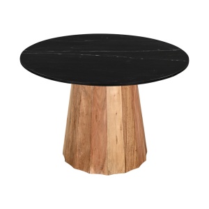 Masă Ezerdian, natural/negru, 120x120x76 cm - Img 2