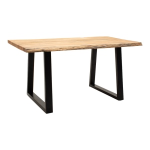 Masă Miles, natural/negru, 200x96x76 cm