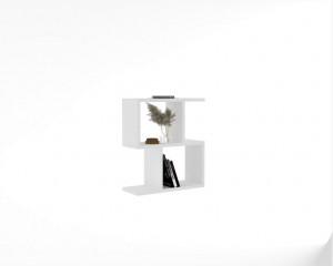 Masuta Auxiliara Model Brecken, 45x17x51.4 cm, Alb - Img 2