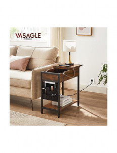 Masuta de Cafea Model Ana, 60x31x60 cm, Maro Rustic - Img 2