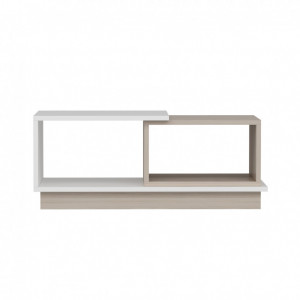 Masuta de Cafea Model Barnes, 90x45x36 cm, Alb/Stejar - Img 6
