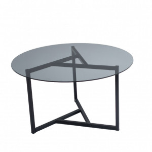 Masuta de Cafea Model Blake, 75x75x42 cm, Negru, Blat Sticla securizata - Img 8