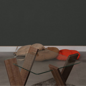 Masuta de Cafea Model Humphrey, 57x57x41 cm, Stejar inchis , Blat Sticla securizata - Img 2