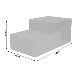 Masuta de Cafea Model Vople, Natur/Alb, 90x50x40 cm - Img 6
