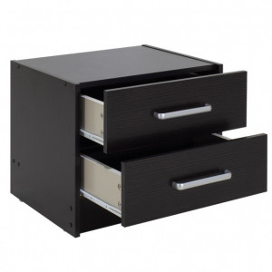 Noptiera Model Burgess, Wenge, 47.5x40.5x40.5cm - Img 4