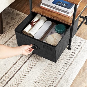 Noptiera Songmics, Model Estes, 40x40x46.4 cm, Negru - Img 6