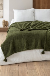 Patura pentru Pat 1 Persoana Model Puffy Wellsoft Khaki