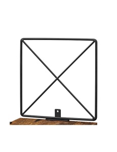 Raft de colț suspendat Model Emmitt, Maro rustic/Negru, 20x20x127 cm - Img 7