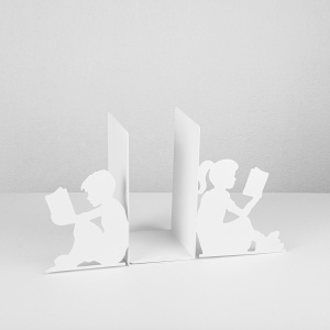 Raft de perete din metal Kitap Alb 40.5x14x22 cm - Img 4