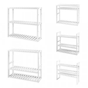 Raft pentru baie Model Cheyenne, Alb, 60x15x55 cm - Img 6