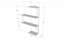 Raft Suspendat Model Arya, Alb/Antracit - Img 3