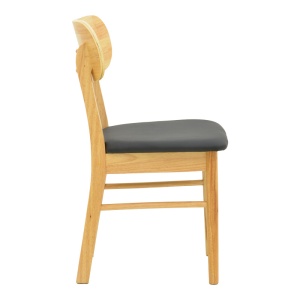 Scaun Bedona, natural/negru, 47x46x80 cm - Img 4