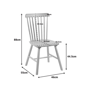 Scaun Bristol, negru, 45x51x86 cm - Img 2