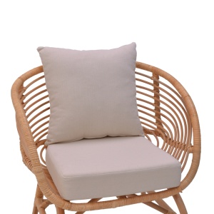 Scaun cu Brate Model Caxen, Natur/Alb, 72x63x75 cm - Img 6