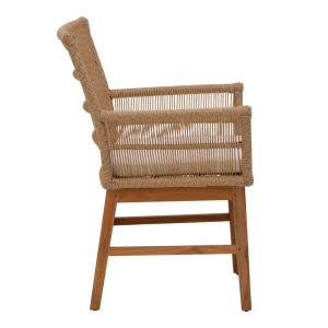 Scaun cu Brate Model Inca, Natur/Bej, 60x61x90 cm - Img 3