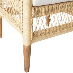 Scaun cu Brate Model Necorian, Natur, 80x70x87 cm - Img 7