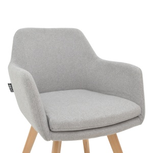 Scaun cu Brate Model Safira, Gri/Natur, 57x58x84 cm - Img 6