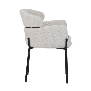 Scaun cu Brate Model Tolerse, Bej/Negru, 58x57x80 cm - Img 3