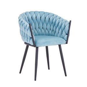 Scaun cu Brate Model Vivian, Albastru deschis, 61x55x80 cm