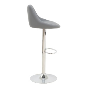 Scaun de bar Boronez, gri, 47x49x112 cm - Img 4