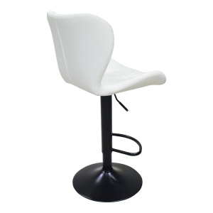 Scaun de bar Coozy, negru/alb, 46x47x90-112 cm - Img 2