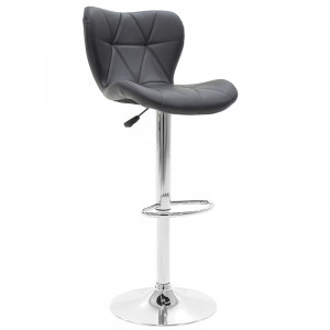 Scaun de bar, inaltime ajustabila, Model Coozy, Negru, 46x47x112 cm - Img 1