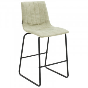 Scaun de bar Model Desirable, Negru/Gri deschis, 44x55x97 cm