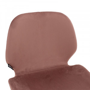 Scaun de bar Model Impel, Roz pudrat/Auriu, 46x51x103 cm - Img 5