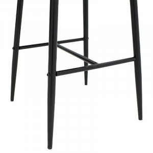 Scaun de bar Model Patrin, Roz pudrat/Negru, 49x48x98 cm - Img 7