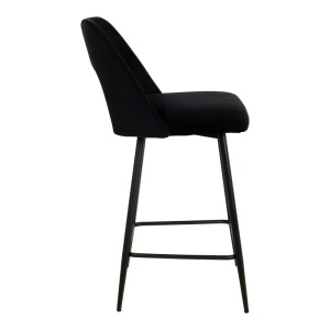 Scaun de bar Murde, negru, 47x52x96 cm - Img 4