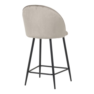 Scaun de bar Perch, negru/gri, 50x43x99 cm - Img 2