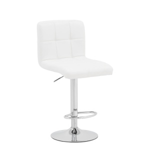Scaun de bar Remina, alb, 44x44x112 cm - Img 3