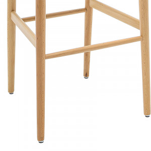 Scaun de bar Sandra lemn - rope culoare lemn natural - Img 7