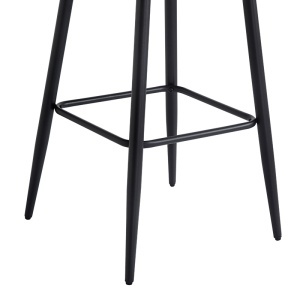 Scaun de bar Velva, negru, 46x45x113 cm - Img 4
