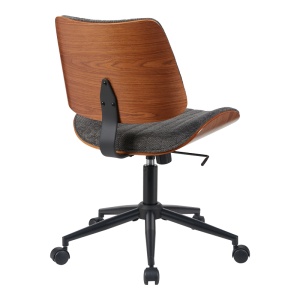 Scaun de birou Amani, gri/nuc, 52x54x90.5 cm - Img 2