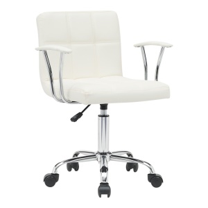 Scaun de birou Buleco, alb, 56x46x86 cm