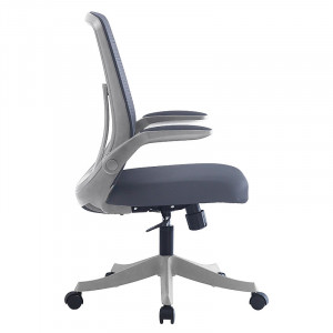 Scaun de birou Enrich cu plasa din material textil de culoare gri - Img 3